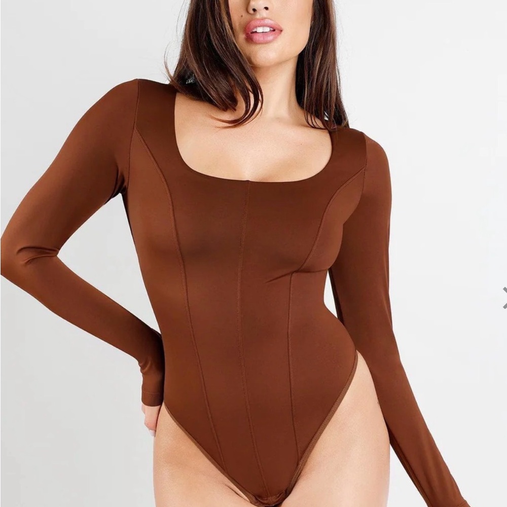 NWOT Popilush Long Sleeve Shapewear Thong Bodysuit - Medium